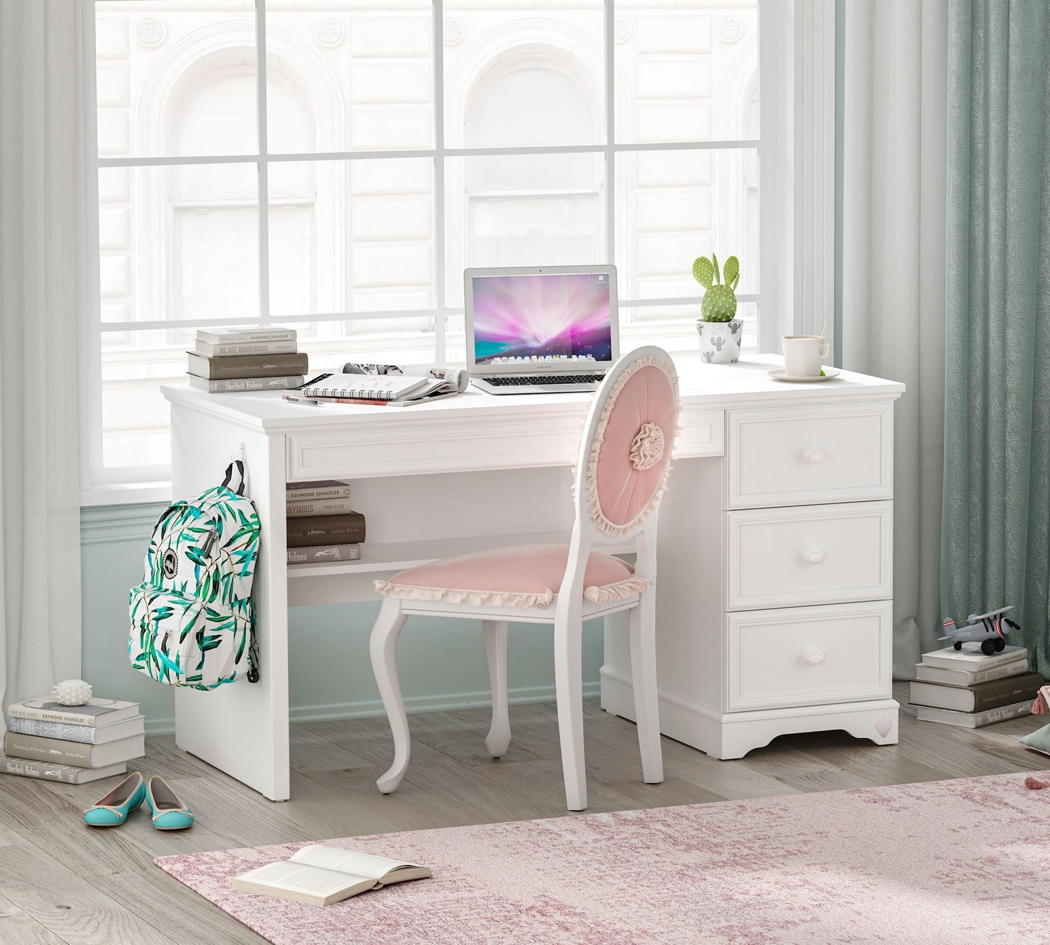 Birou Rustic White