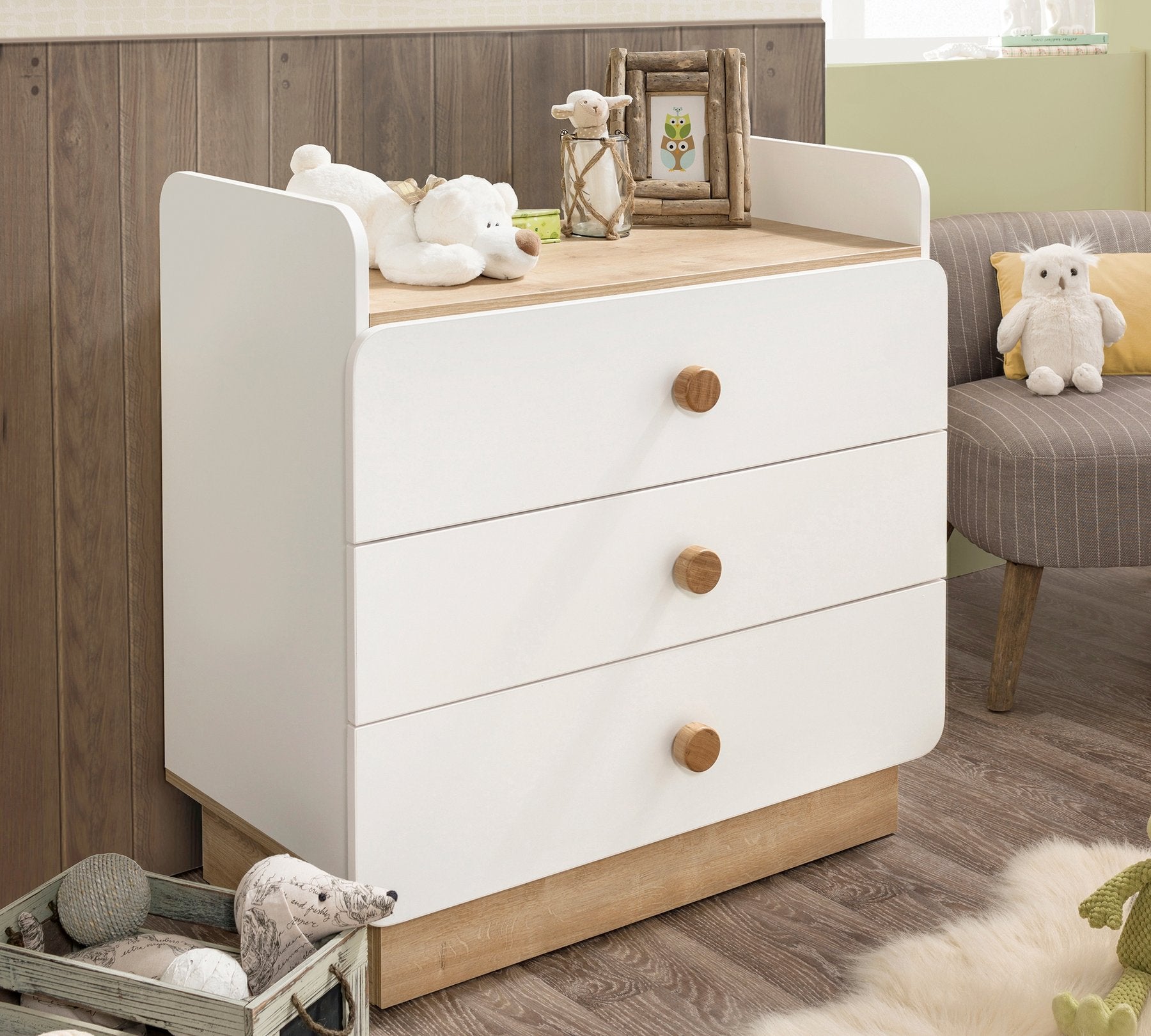 Comoda 3 sertare Baby Natura