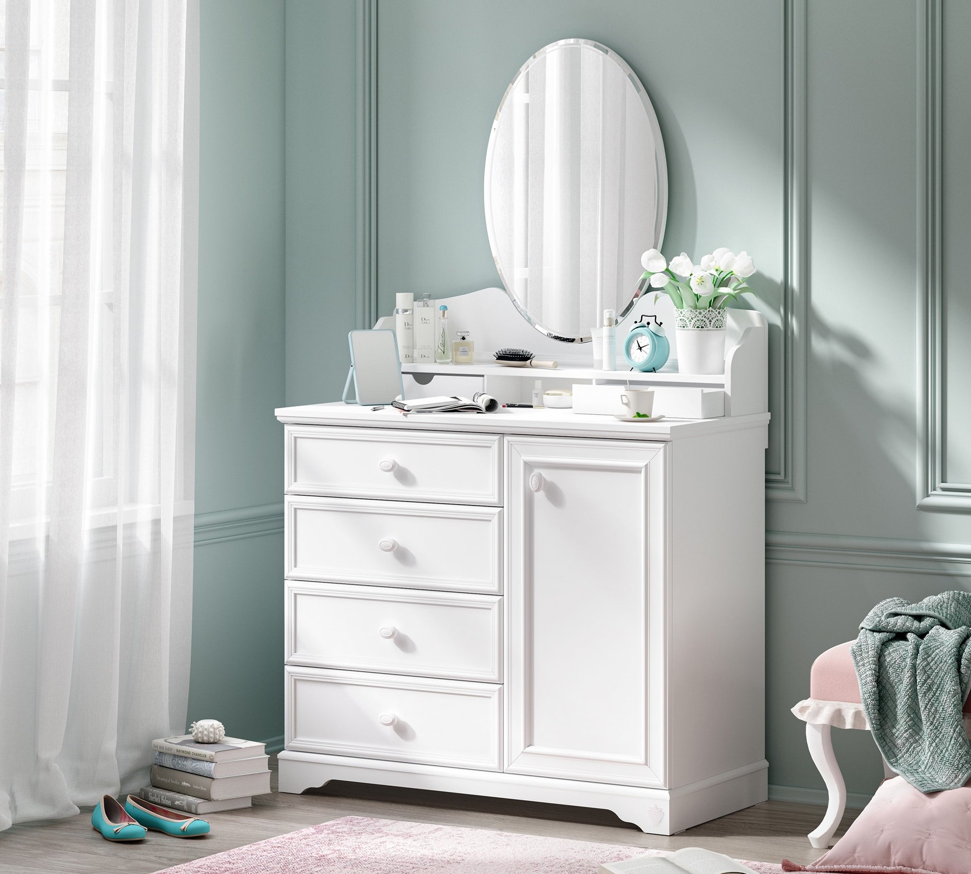 Comoda Rustic White