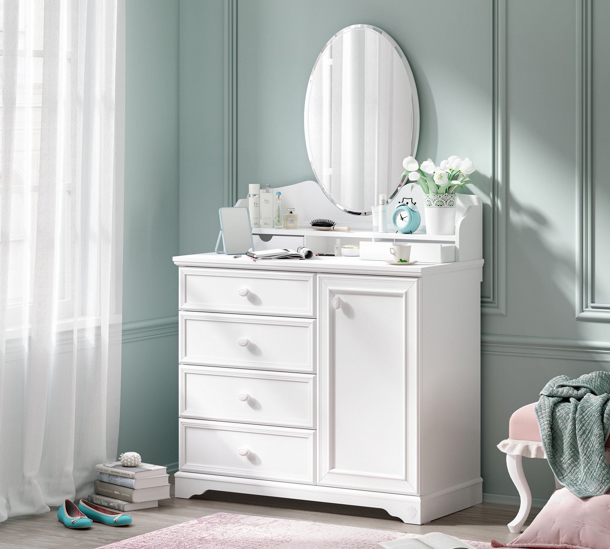 Comoda Rustic White