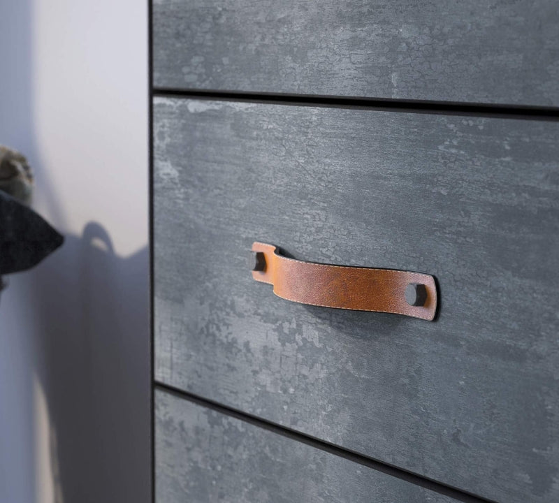 Comoda 5 sertare Dark Metal