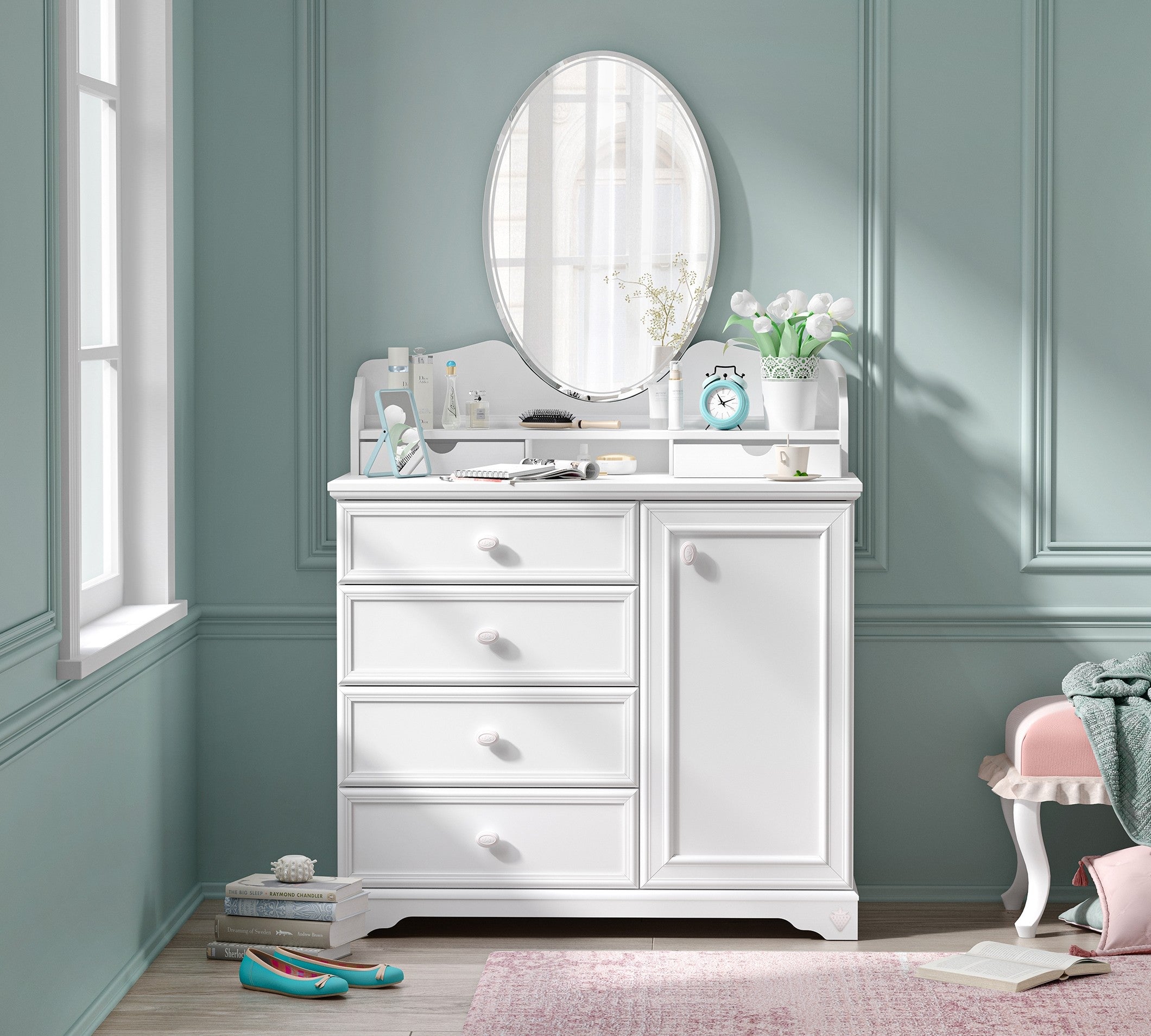 Corp superior comoda Rustic White