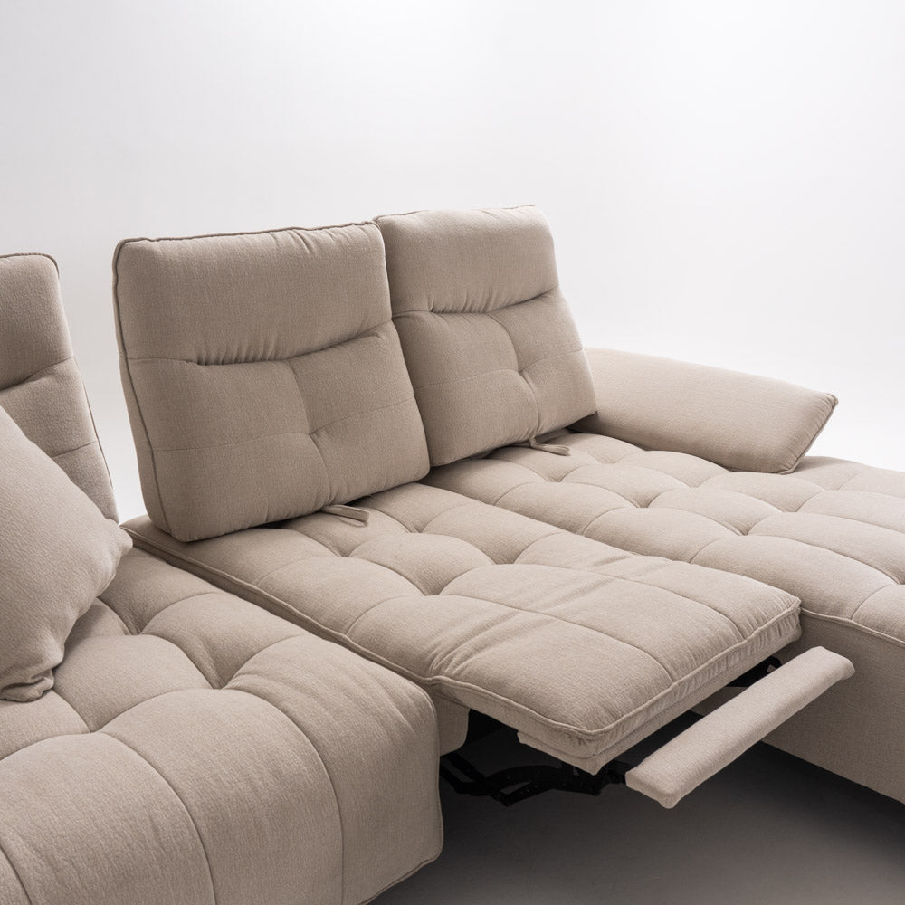 Colțar Recliner Electric Padova Stofă