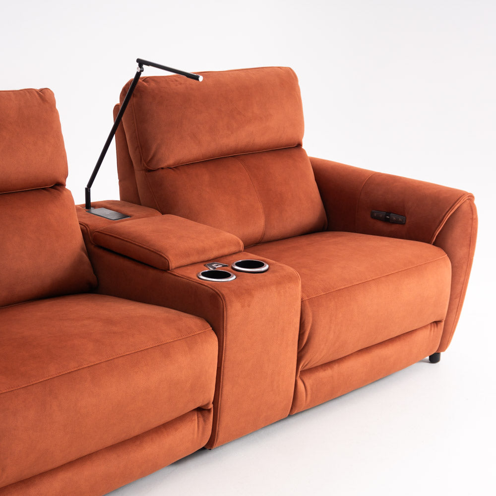Colțar Recliner Electric Luna Stofă