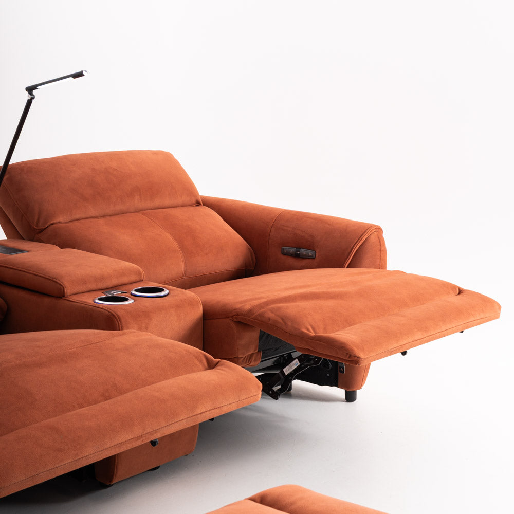 Colțar Recliner Electric Luna Stofă