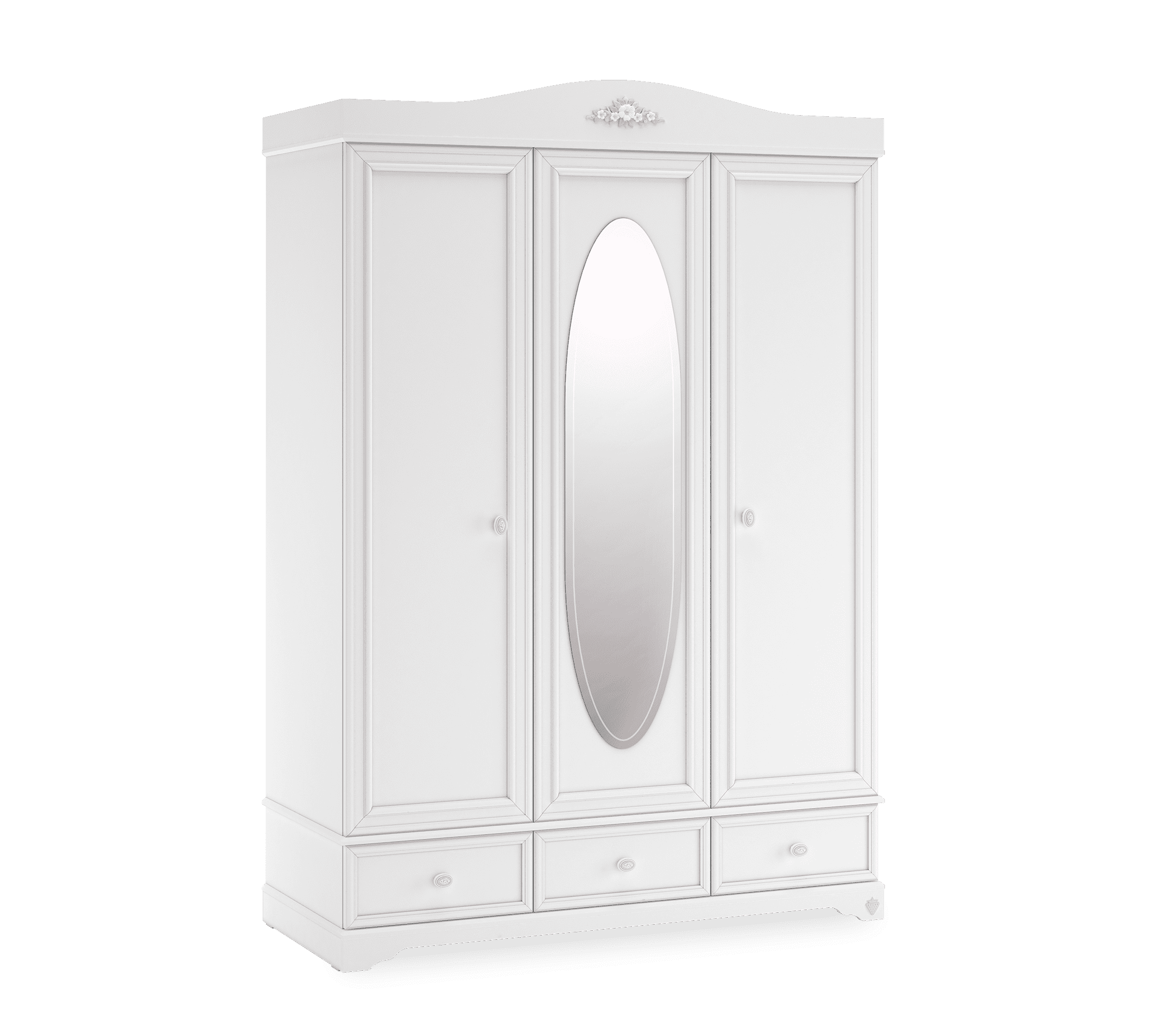 Dulap 3 usi Rustic White