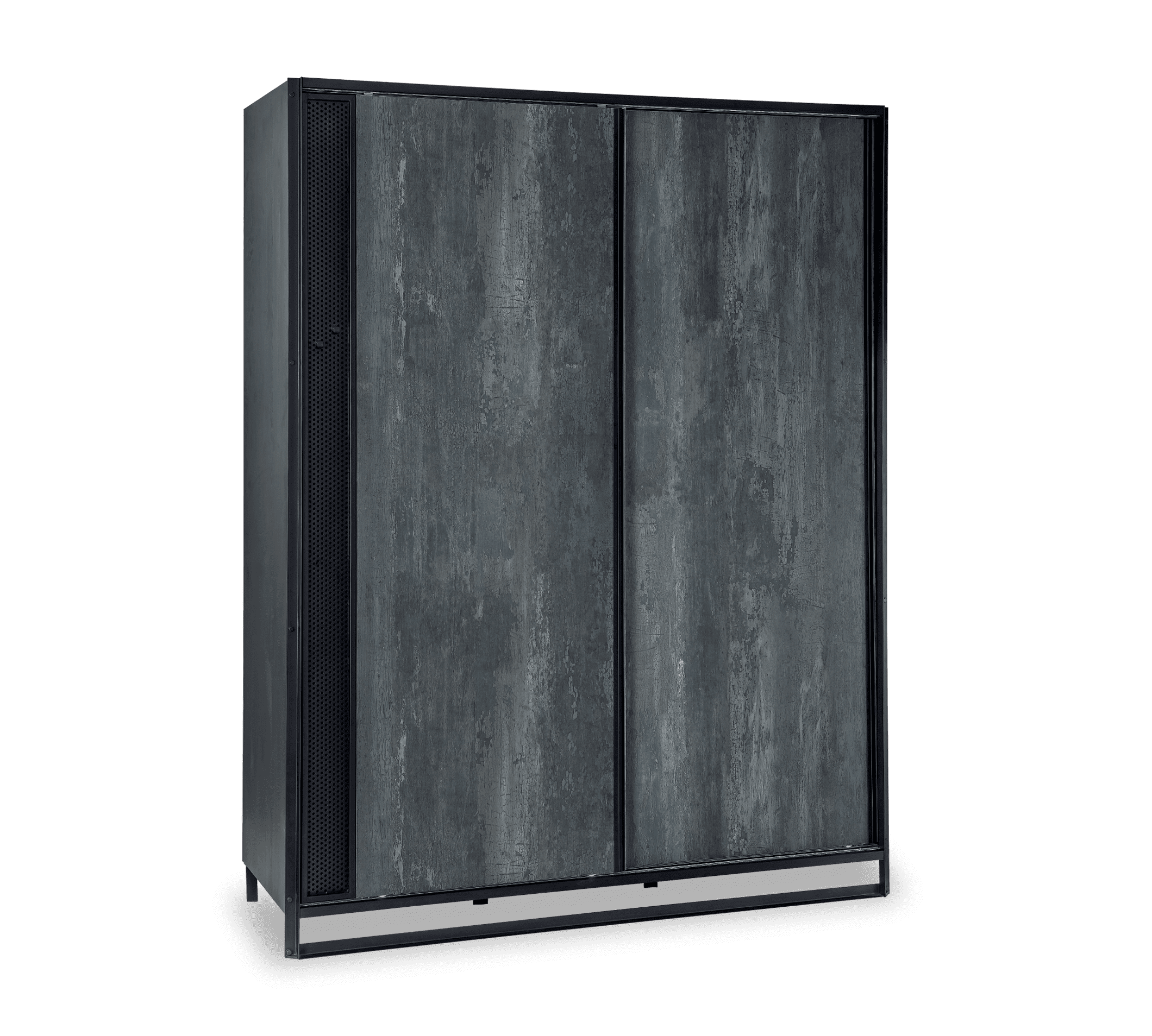 Dulap 2 usi glisante Dark Metal