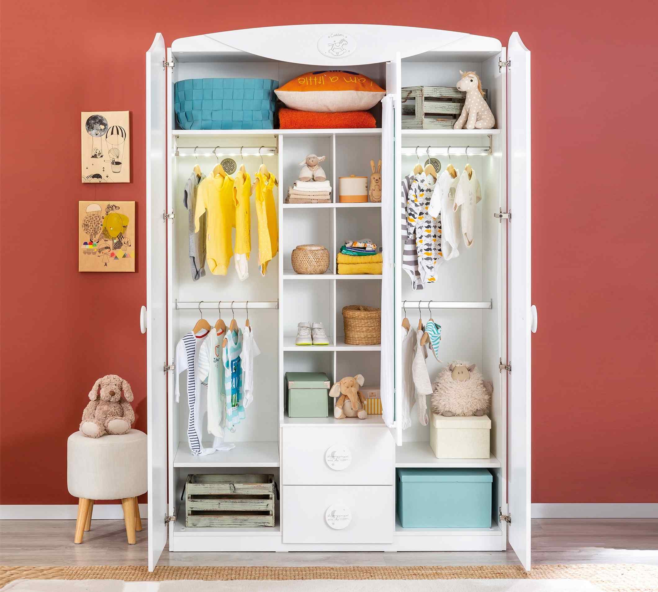 Dulap 3 usi+2 sertare Baby Cotton
