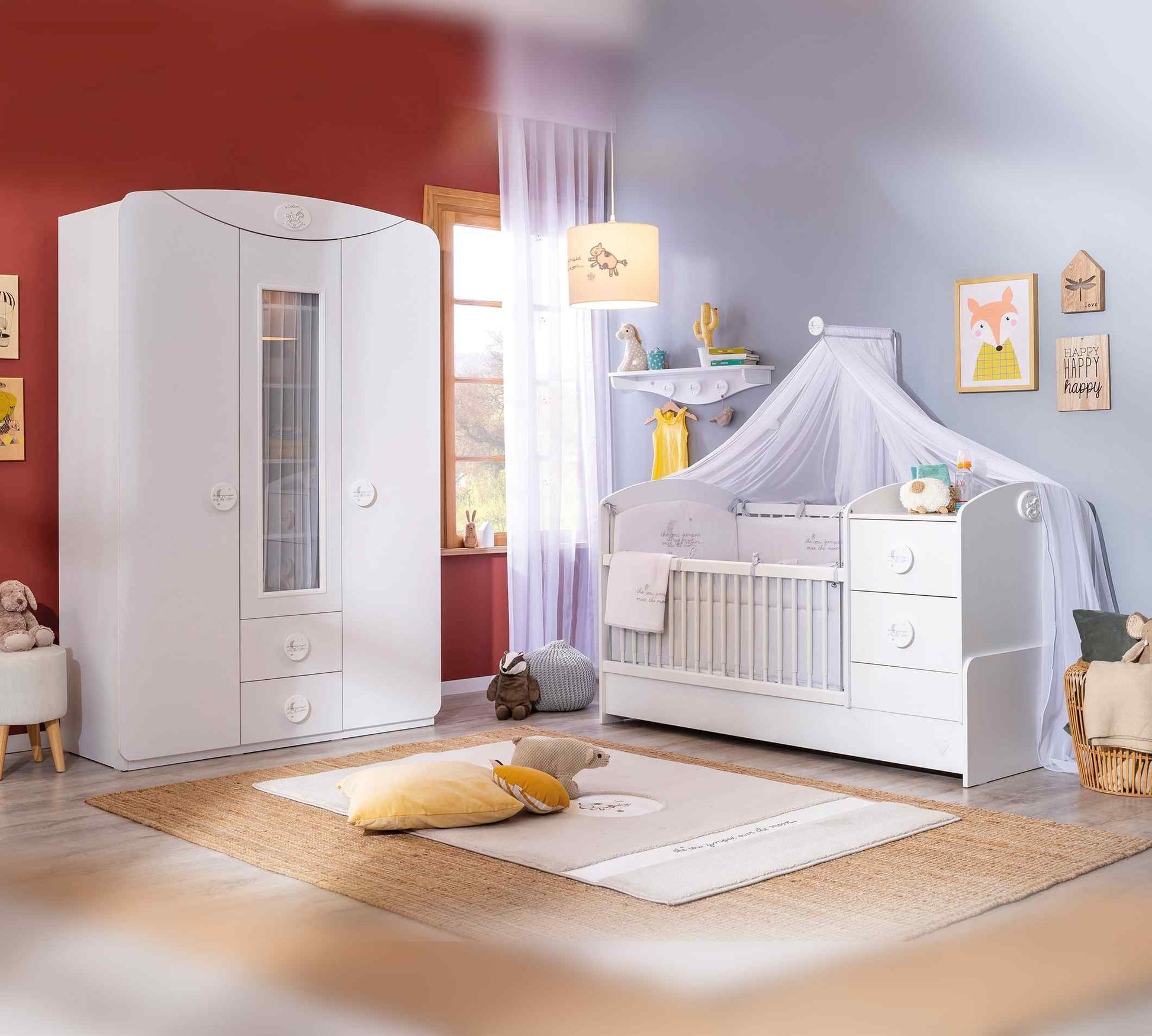 Dulap 3 usi+2 sertare Baby Cotton