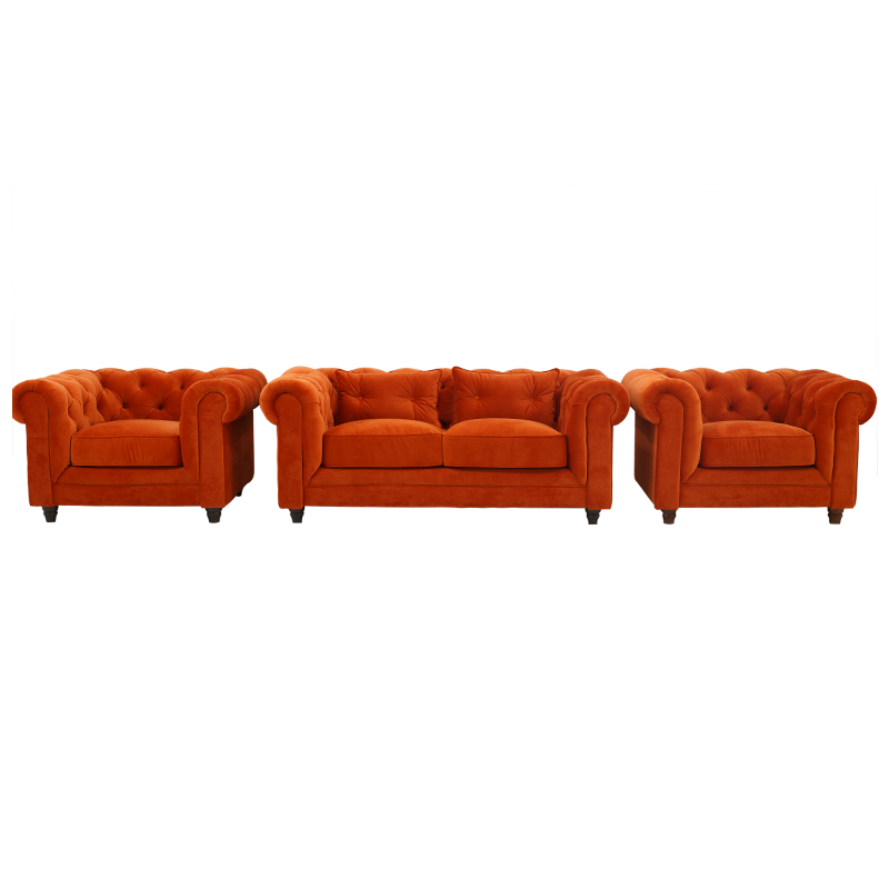 Set canapea 2L si fotolii Chesterfield
