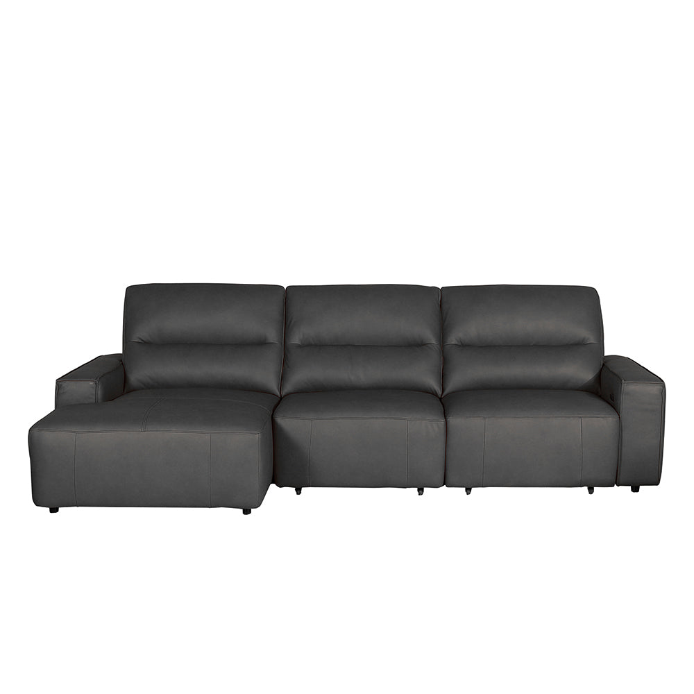 Canapea + sezlong Zen, piele naturală