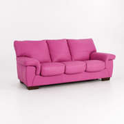 Canapea Berlin 3L Extensibilă Piele Prescott Roz
