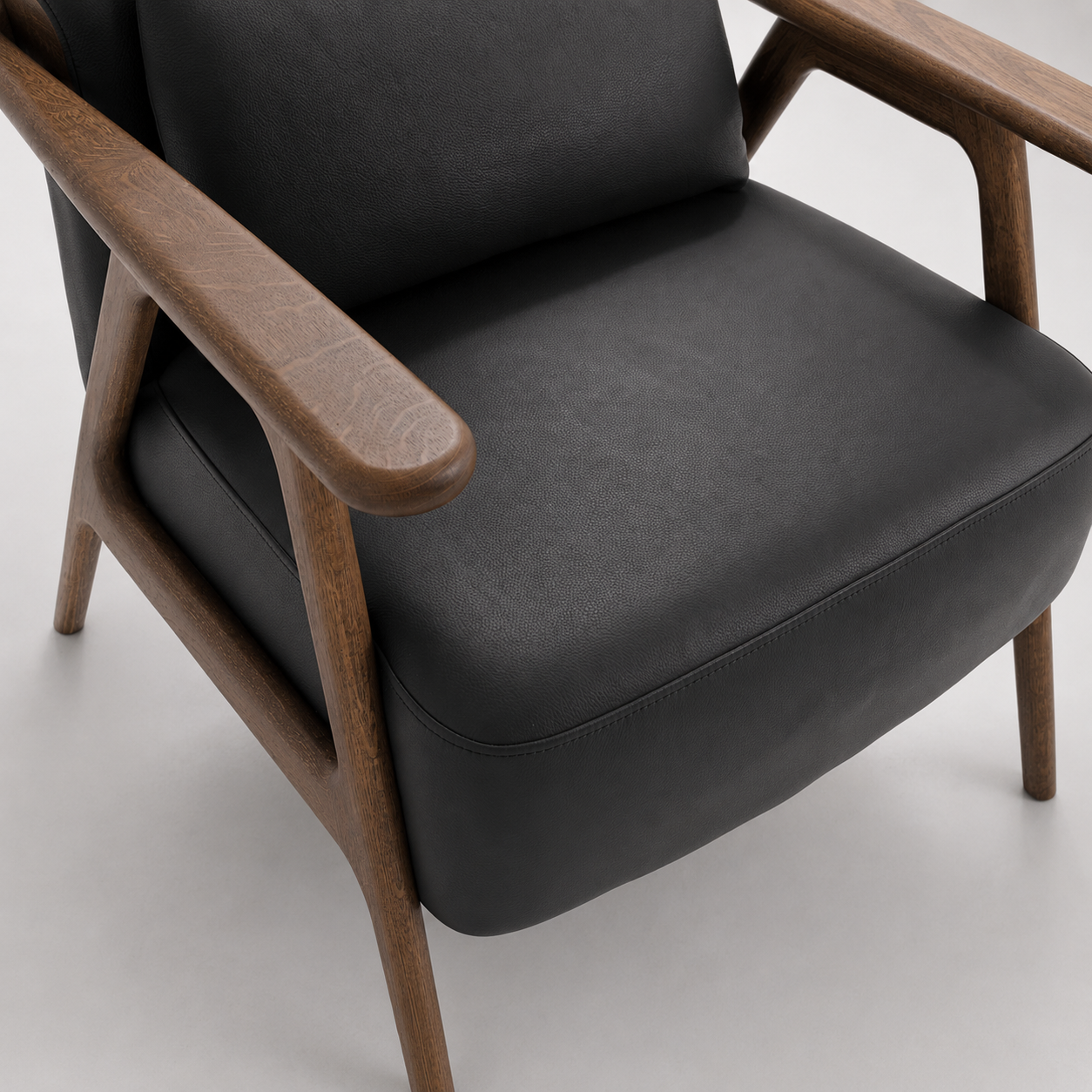 Fotoliu Herry Stejar Piele Black